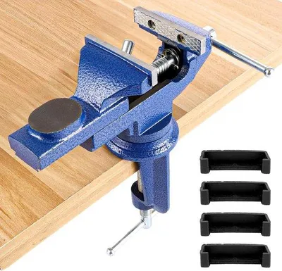 Produktbild von Famanu Schraubstock 70 mm - drehbare Tischschraube für Holzarbeiten