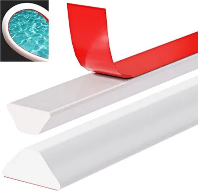 Obrázek produktu pro Prahy sprchové vaničky, 200 cm, bílé – Voděodolné těsnění – Samolepicí těsnění pro sprchové vaničky – Sprchová lišta – Zástěna proti stékání vody – Vhodné pro umyvadla, vany