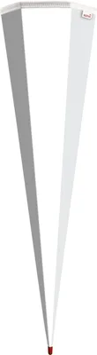 Produktbild von Schultüten-Rohling groß zum Basteln weiß - 85 cm 6-eckig - mit Rot(h)-Spitze ohne Verschluss