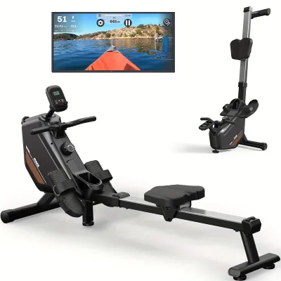 Image de Vélo d'aviron - Machine d'aviron - Appareil de fitness - Fitness à domicile - Pliable - 16 niveaux de résistance