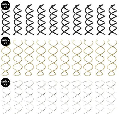 Produktbild von Haarnadeln im Spiraldesign, Haarschmuck Spiralnadeln, Drehbare Haarnadeln, DIY Haarnadeln, passend für alle Frisuren
