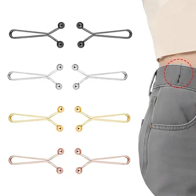 8 Hosen-Clips zum Engerstellen, Taillenclips, Metall, 4 Farben