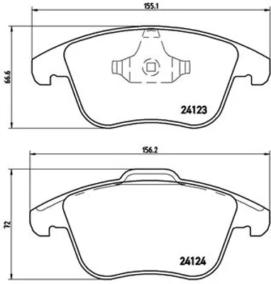 Produktbild von Brembo Bremsbelagsatz, Scheibenbremse Vorderachse P 24 076