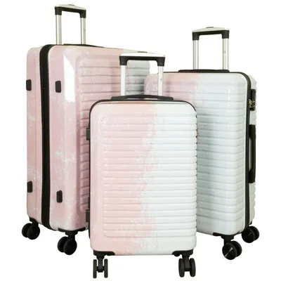 Produktbild von Kofferset Trolleyset 3 teilig Sierra Polycarbonat Hartschale Farbe weiss-pink