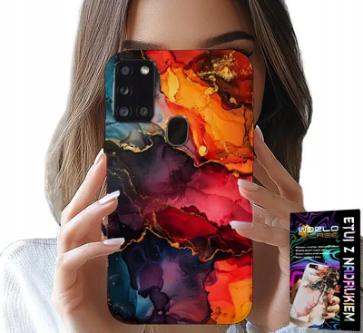 Produktbild von Etui Für Samsung Galaxy A21S - Stein Design, Hülle + Glas