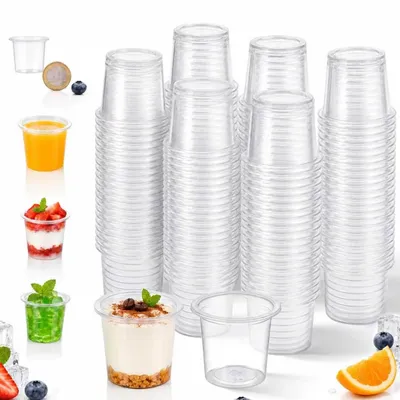 200 Kunststoff-Schnapsgläser, 2 cl, transparent, für Partys