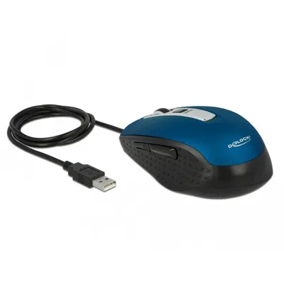 Produktbild von Delock Optische 5-Tasten Maus USB Typ-A blau