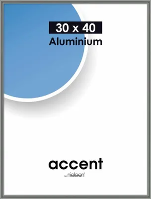 Obrázok produktu pre Nielsen Accent hliníkový rám 30x40 cm oceľový sivý lesklý