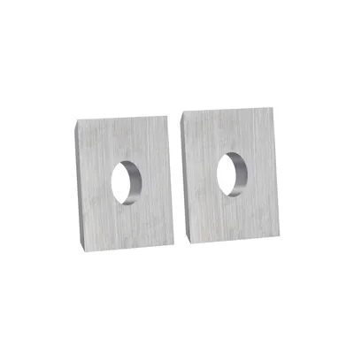 Image de Plaquette carrée | 12 x 12 x 1,5 mm 35° | 2 pièces | Lame réversible adaptée au bois dur, au bois tendre, au plastique & aux panneaux de particules | Lame de rechange pour prétailleuse, fraise à laquer, fraise à rainurer | T04F
