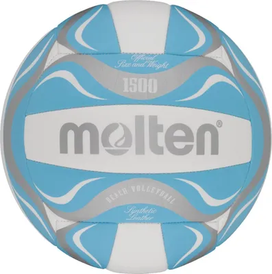Produktbild von Molten Beachvolleyball BV1500-LB Freizeitball blau weiß silber Gr 5