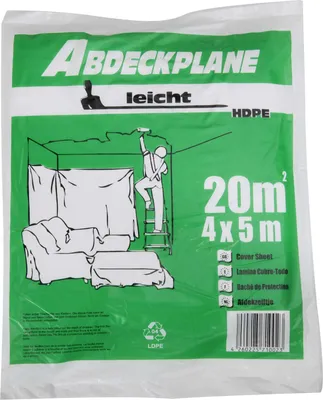 Produktbild von Abdeckplane Abdeckfolie HDPE 7 my „leicht“ 4 x 5 m