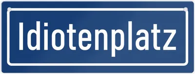 Produktbild von Idiotenplatz Dekoration Metallschild