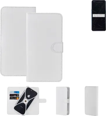 Produktbild von K-S-Trade Handy Hülle Schutz Hülle kompatibel mit Oppo Reno4 Cover Case Bookstyle Bumper weiß 1x