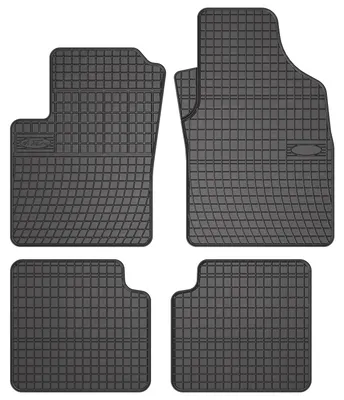 Produktbild von Gummi-Fußmatten für Fiat Panda II 2003-2012 (Schrägheck) – 4-tlg, Schwarz, passgenau – Wielganizator SolidPRO
