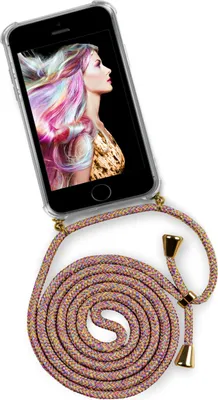 Produktbild von TWIST-Case + TWIST-Cord für iPhone 5S / 5 / iPhone SE, Farbe:Sunny Rainbow (Gold)