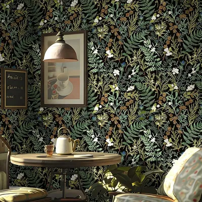 Imagen del producto de Papel tapiz autoadhesivo de PVC con motivos de plantas y flores, de 44 x 300 cm, para muebles