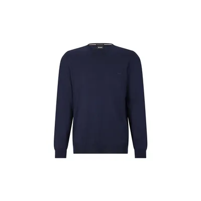 Produktbild von Hugo Boss Pullover Rundhals dunkelblau einfarbig Wolle