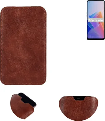 Produktbild von K-S-Trade Schutzhülle Handyhülle kompatibel mit Oppo Reno7 Z 5G Handytasche Kunstleder Sleeve in braun