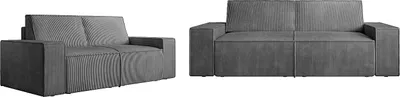 Produktbild von Sofa 3-Sitzer & 2-Sitzer - Cord - Anthrazitgrau - AMELIA
