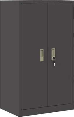 Image de vidaXL Armoire de rangement noire 60 x 40 x 105 cm en acier