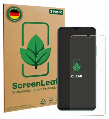 Produktbild von 2x ScreenLeaf Schutzfolie für Huawei Enjoy 70 nachhaltiger Displayschutz Display Schutz Folie Klar Transparent