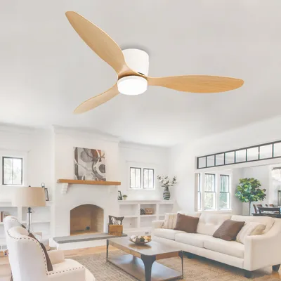 Image de Ventilateur de plafond avec éclairage - Diamètre : 100 cm - 24W LED - Matériaux : acrylique et ABS - Idéal pour le salon