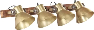 Produktbild von vidaXL Wandlampe Industriestil Messing 90x25 cm E27