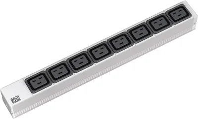 Imagen del producto de BACHMANN, regleta de enchufes de 19", con 8 tomas de corriente tipo C19 y un conector tipo C20