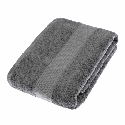 Immagine prodotto di HOMESCAPES Telo bagno in spugna 100% cotone grigio