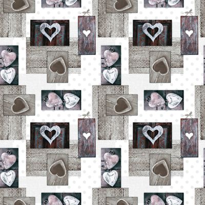 PVC Tischdecke Valentina grau Wachstuch NEU · Breite & Länge wählbar · abwaschbare Tischdecke, Größe:80 x 80 cm