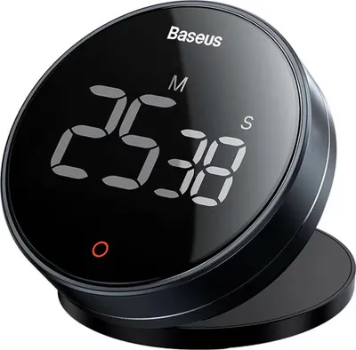 Zdjęcie produktu dla Baseus Heyo Pro obrotowy minutnik czasomierz elektroniczny timer szary (FMDS000013)