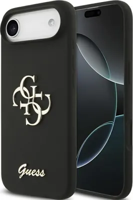 Produktbild von GUESS case passend für IPHONE 17 Air GUHCP17MSC4GSMK (Silicone W/ Big 4G Script) black