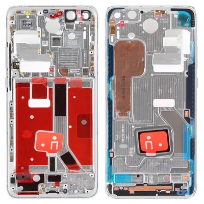 Image de Cadre central pour Huawei P40 Pro argenté - Pièce de rechange pour boîtier