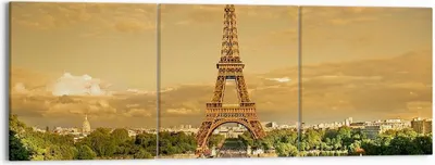 Produktbild von Bild auf Leinwand - Leinwandbild - Eiffelturm Frankreich Paris - 150x50cm - Wand Bild - Wanddeko - Leinwanddruck - Bilder - Kunstdruck - Wanddekoration - Leinwand bilder - Wandkunst - CA150x50-0435