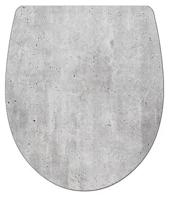 Produktbild von sanicomfort WC-Sitz Beton – Toilettensitz in moderner Betonoptik mit Absenkautomatik (Soft-Close) | Thermoplast, universell passend, pflegeleicht & robust | Klodeckel & WC-Brille im urbanen Design