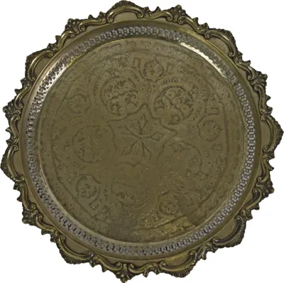 Produktbild von Orientalisches marokkanisches Tablett Serviertablett Teetablett antike Handarbeit Material: Motiv 1