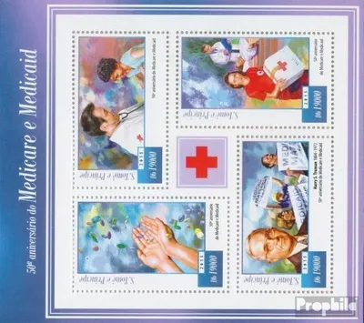 Produktbild von Briefmarken Sao Tome e Principe 2015 Mi 6055-6058 Kleinbogen (kompl. Ausgabe) postfrisch Medicaid