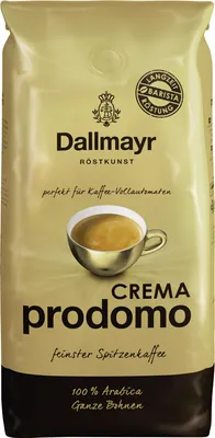 Zdjęcie produktu dla Dallmayr Prodomo Caffee Crema Całe ziarna aksamitnie drobne 1000g