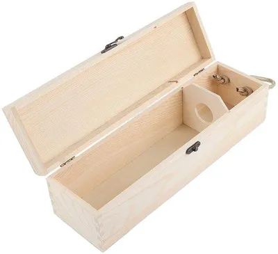 Productafbeelding van Houten Wijnbox - Wijnverpakking - Cadeau voor
