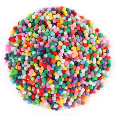 2000 bunte Mini-Pompons, 10 mm, Filzkugeln für DIY-Basteln