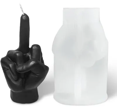 Produktbild von Große Hand-Finger Silikonform für Kerzenherstellung, Harz, Seife, Fondant, 1 Stück