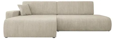 Produktbild von MIRJAN24 Ecksofa Piano O, mit Schlaffunktion und Bettkasten, L-Form Sofa (Farbe: Poso 100, Seite: Links)
