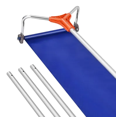 Produktbild von VEVOR Schneeräumer für das Dach, 60 cm PP-Kunststoffklinge, 1,18-5,55 m verstellbarer Schneeschaber für das Dach mit Rädern, rutschfester Griff, Schneeräumwerkzeug, leichter Dachrechen für die Entfernung von Blättern und Schutt, 1250-5420x510x270 mm