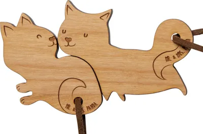 Produktbild von Mr. & Mrs. Panda paar schlüsselanhänger Katze Paar - Geschenk, Paare, Partner, Freundin, pärchen, Liebe, Hochzeit, Katzen
