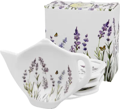 Produktbild von DUO FLORAL 4er-Set Teebeutelhalter PROVANCE New Bone China Porzellan