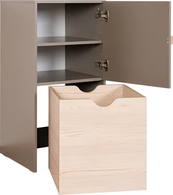 Produktbild von Jugendzimmer - Kommode Skalle 15, Farbe: Braun / Hellbraun - Abmessungen: 94 x 47 x 49 cm (H x B x T)