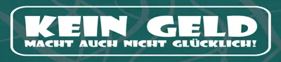 Produktbild von vianmo Holzschild 10x46 cm Kein Geld macht auch nicht glücklich