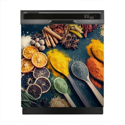 Produktbild von Magnete Dekorative 60x60 cm Küche Magnetmatte Spülmaschine - Gewürze Gemüse