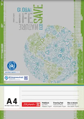 Productafbeelding van BRUNNEN 104740901 Malblock Recycling, formaat A4
