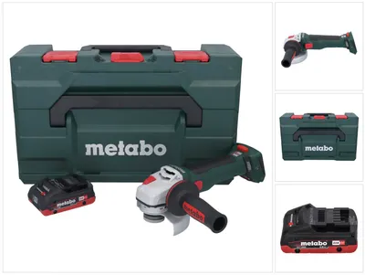 Image de Metabo WB 18 LT BL 11-125 Quick Meuleuse d'angle sans fil 18 V 125 mm Brushless + 1x batterie 4,0 Ah + metaBOX - sans chargeur